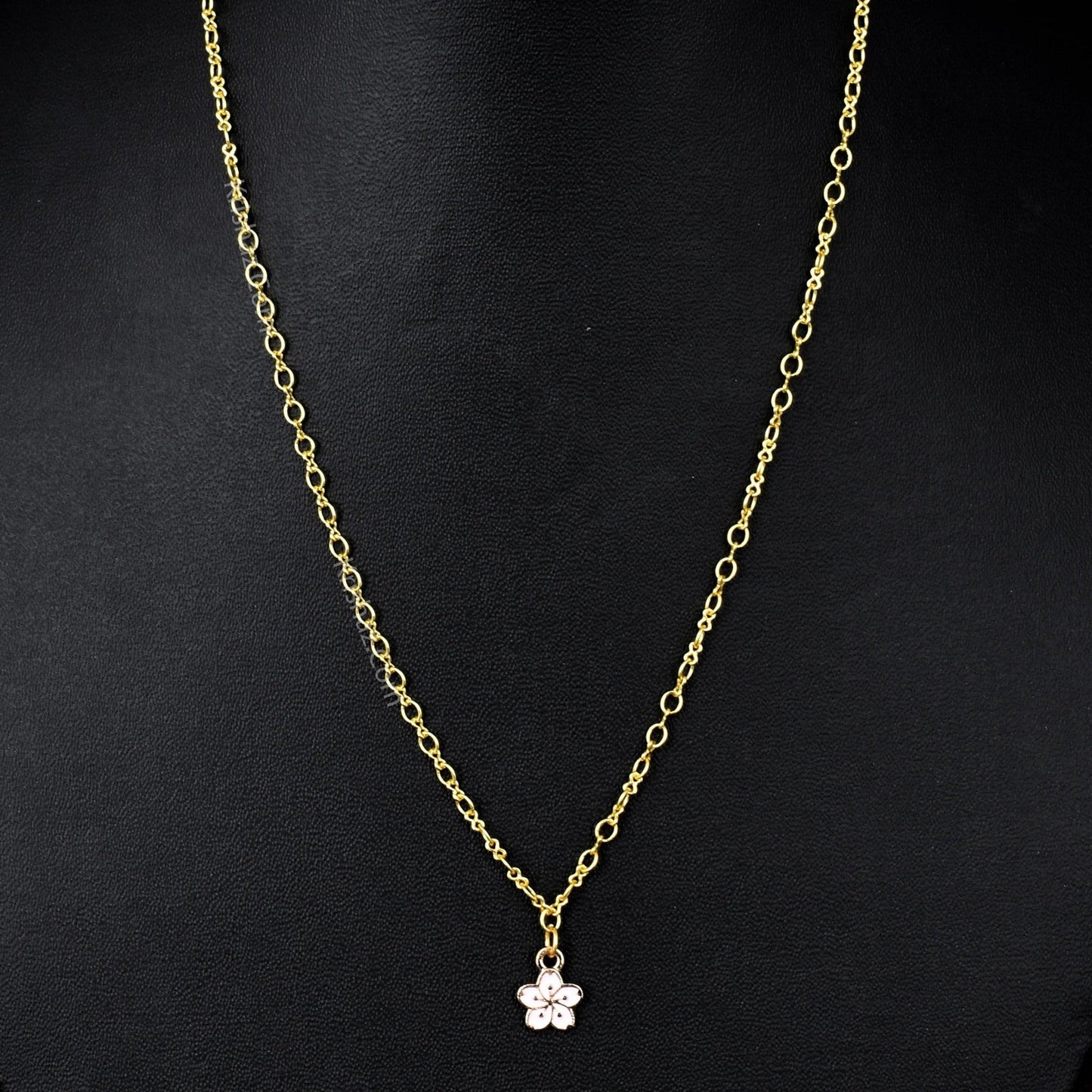 Gold Figure 8 Chain with Flower charms