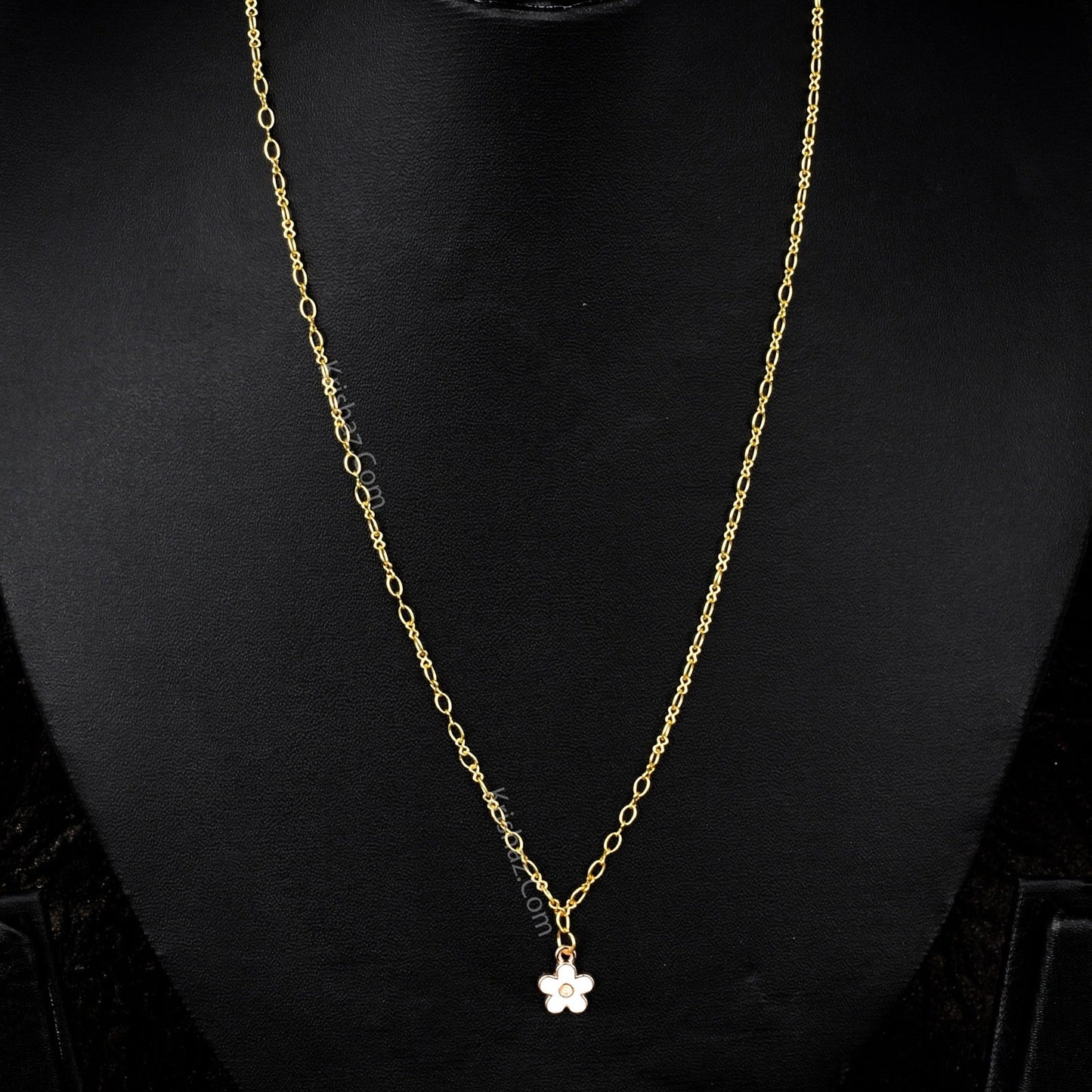 Gold Figure 8 Chain with Flower charms