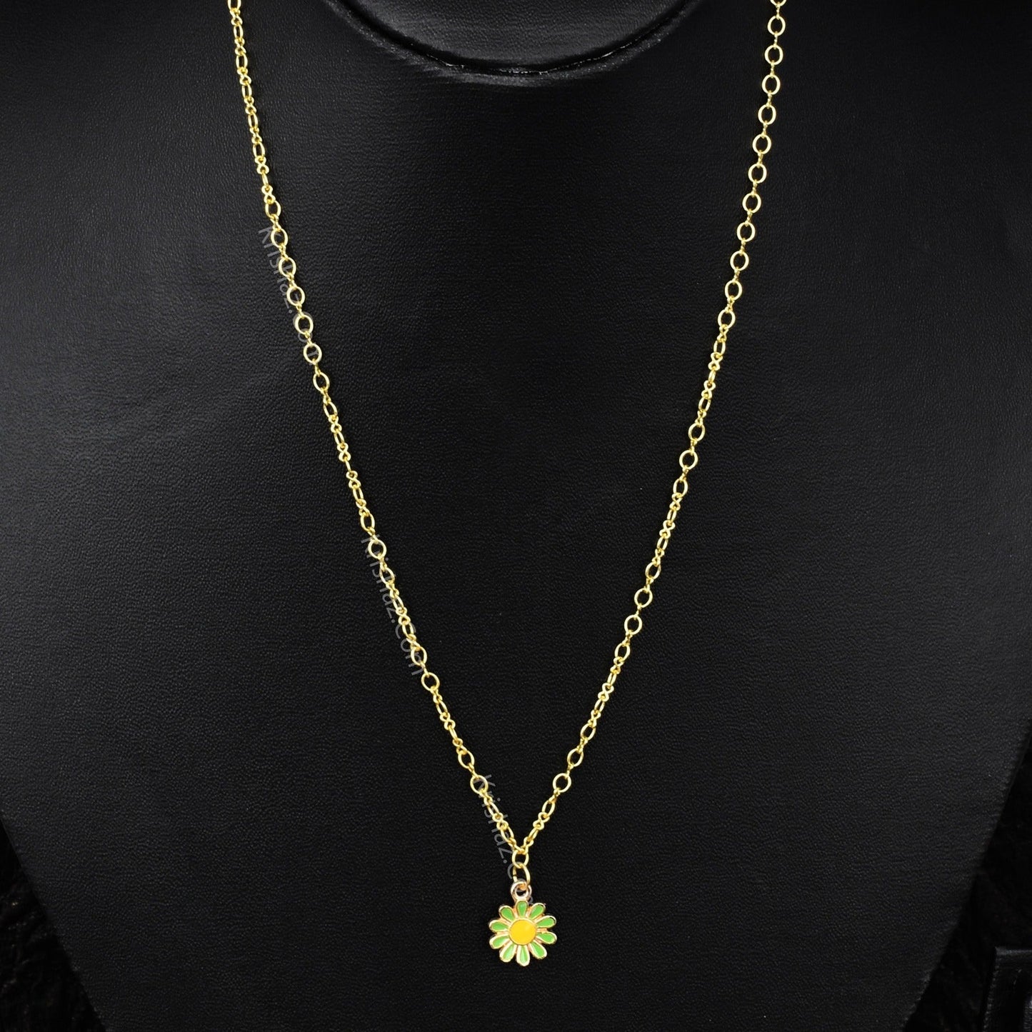 Gold Figure 8 Chain with Flower charms