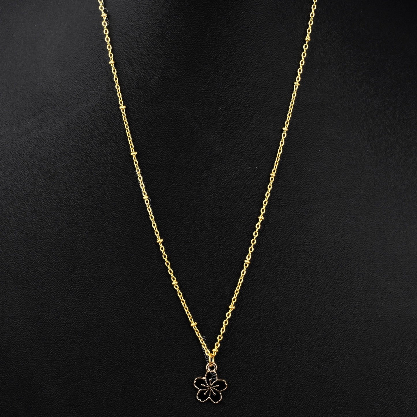 Gold Figure 8 Chain with Flower charms