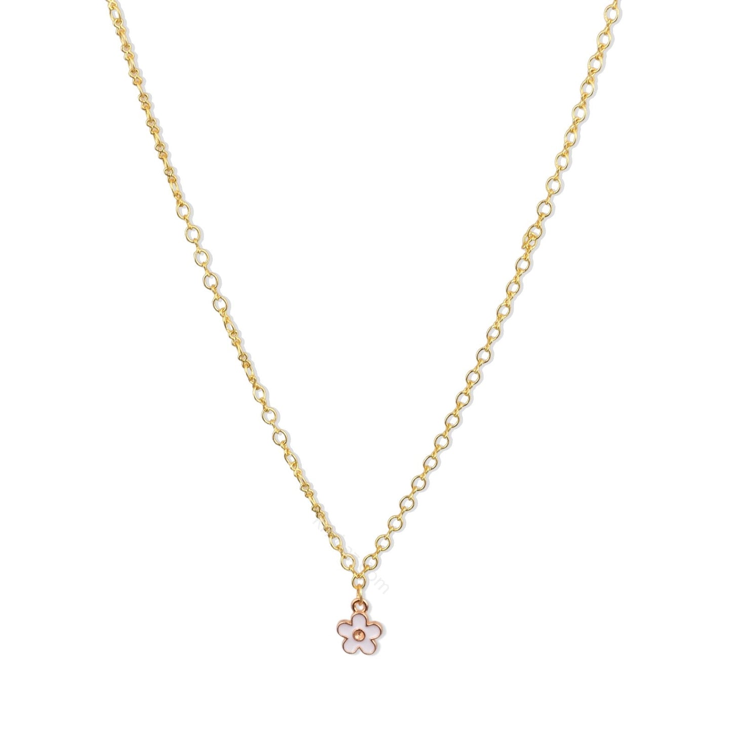 Gold Figure 8 Chain with Flower charms