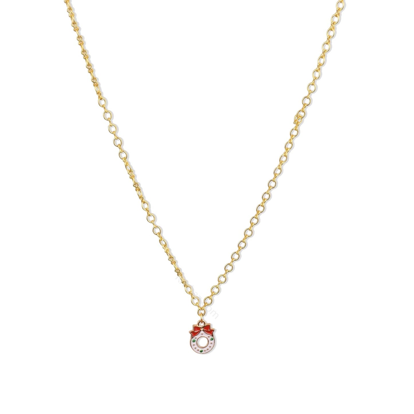 Gold Figure 8 Dainty Chains with Christmas charms
