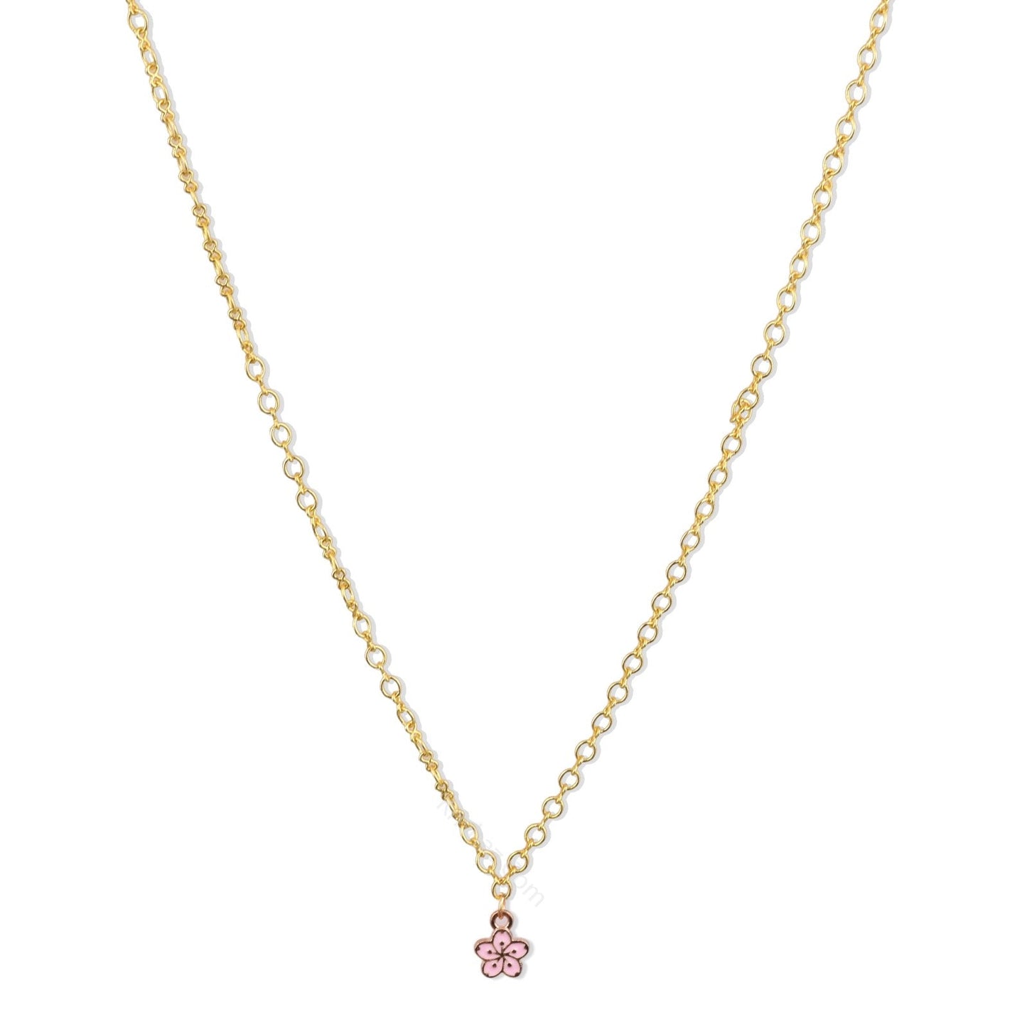 Gold Figure 8 Chain with Flower charms
