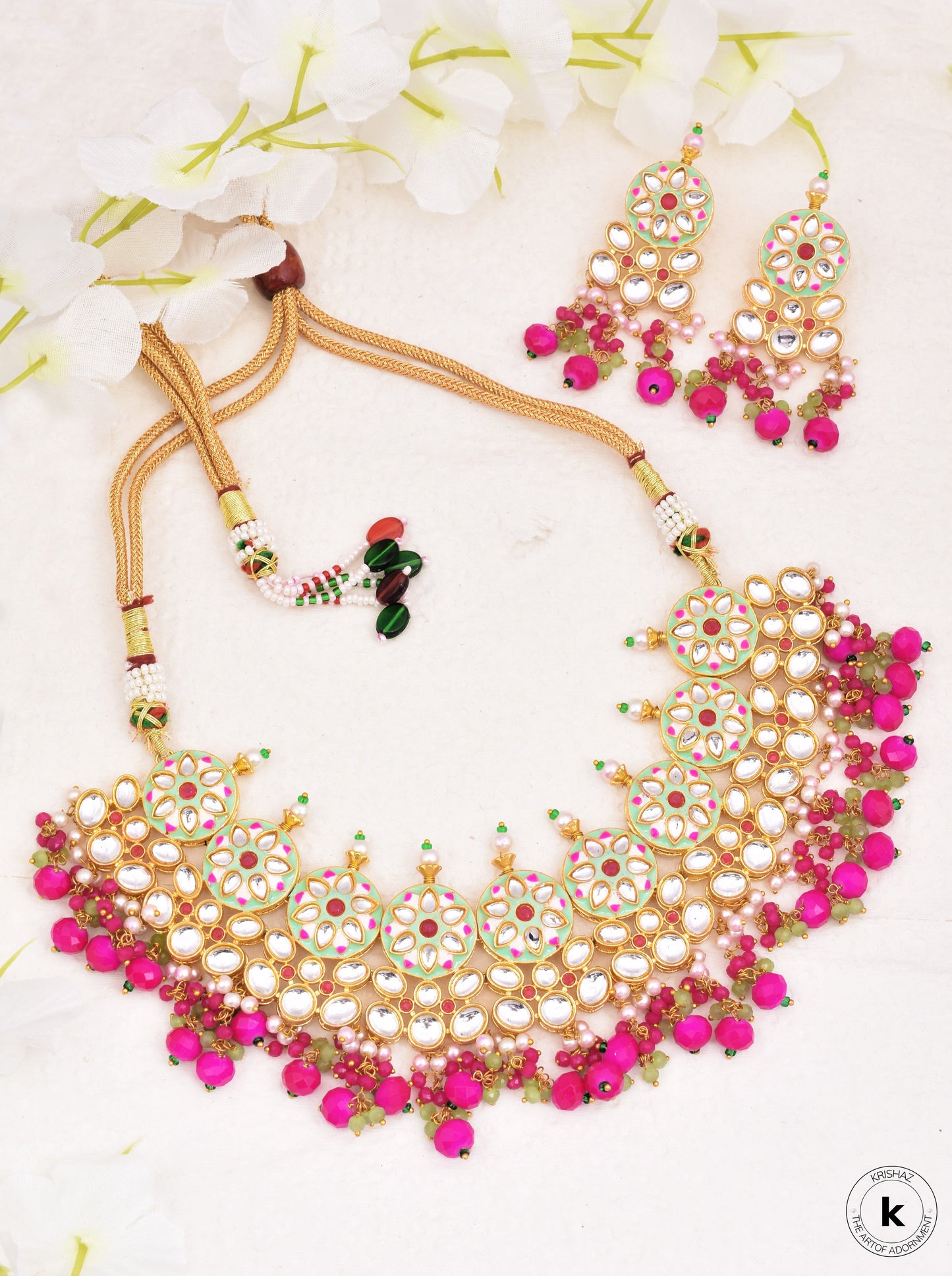 Tejaswini Golden Necklace Set