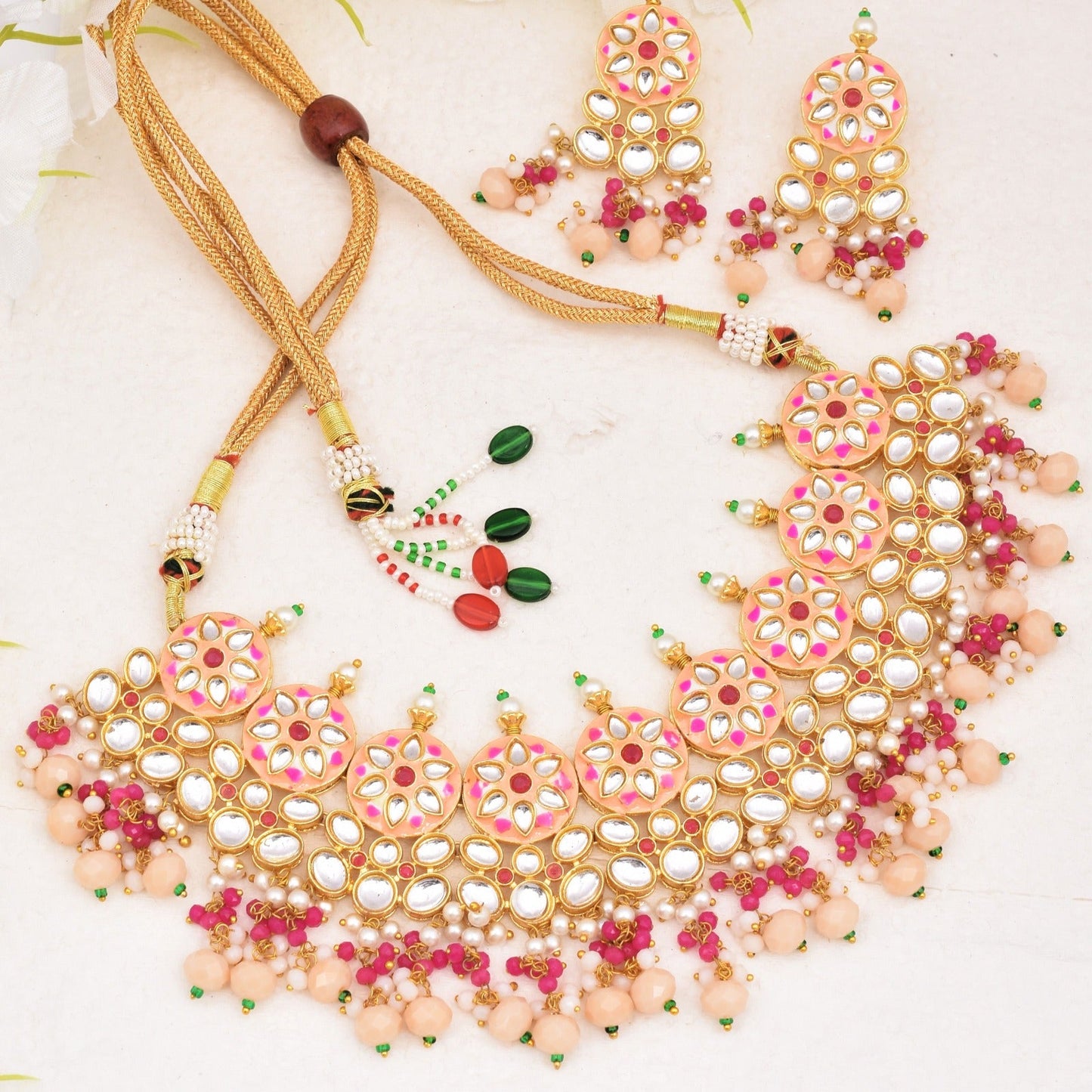 Tejaswini Golden Necklace Set