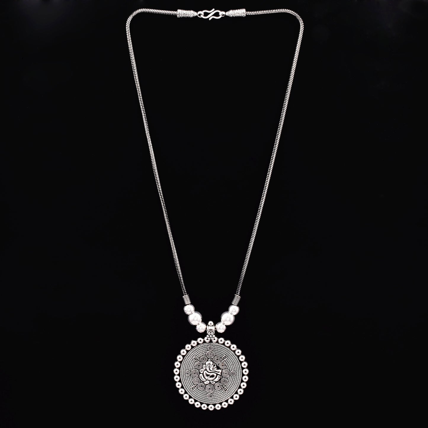 Ganesha Oxidized Necklace