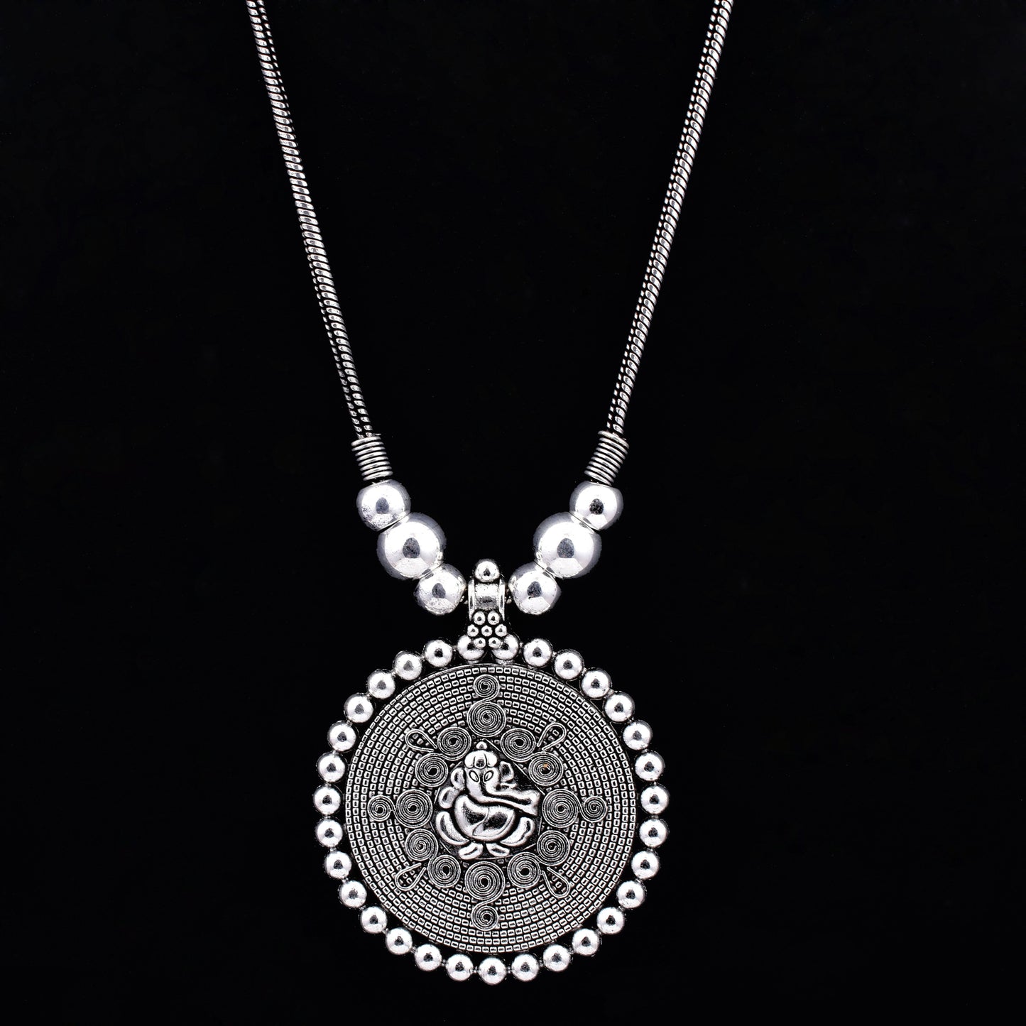 Ganesha Oxidized Necklace