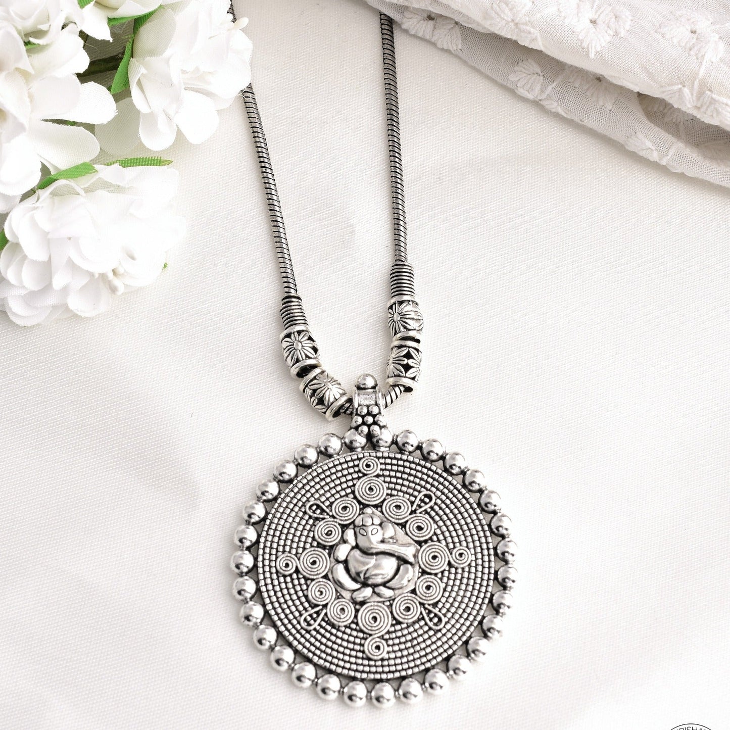 Ganesha Oxidized Necklace