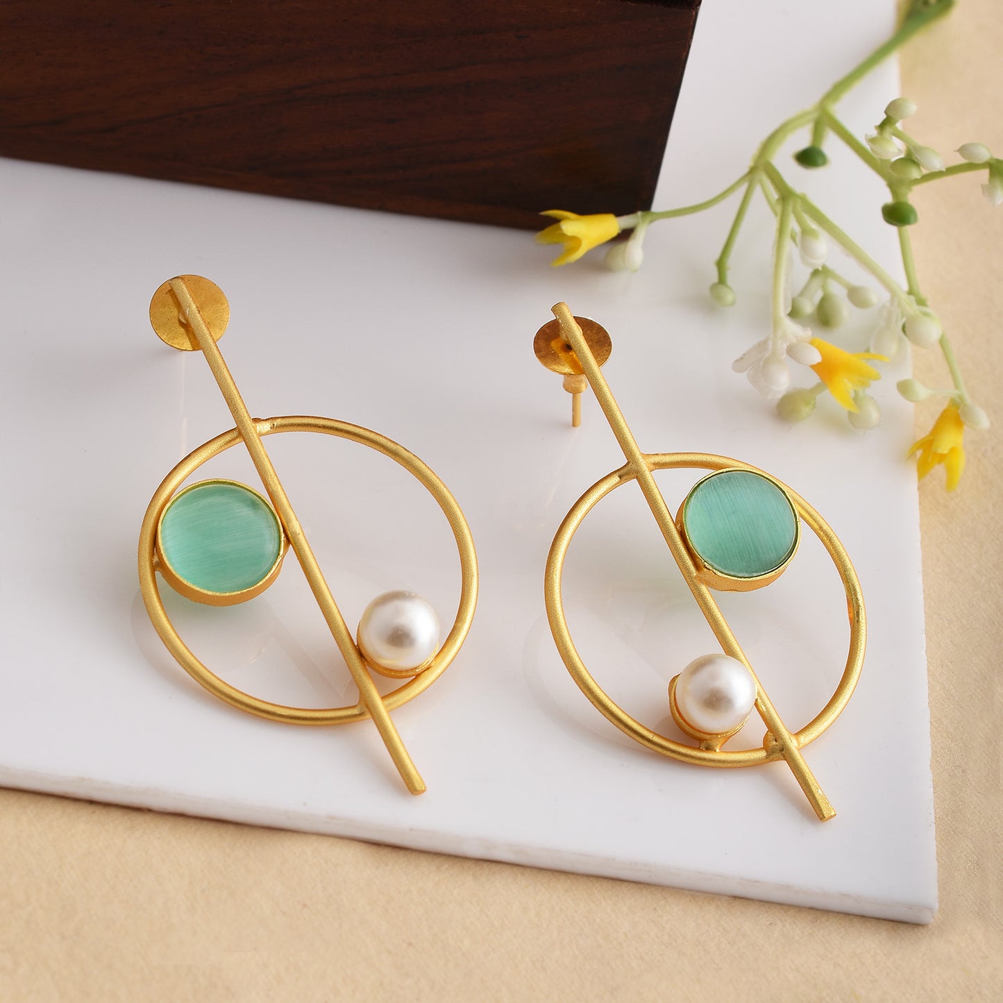 Galaxy Gold Stud Earrings