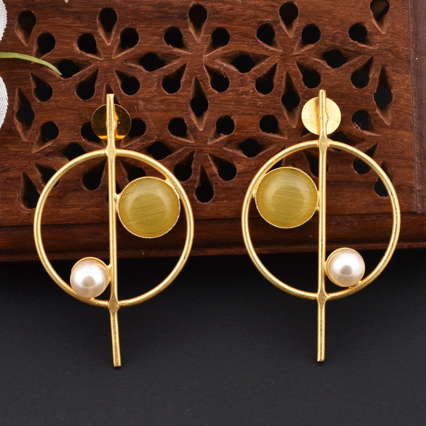 Galaxy Gold Stud Earrings