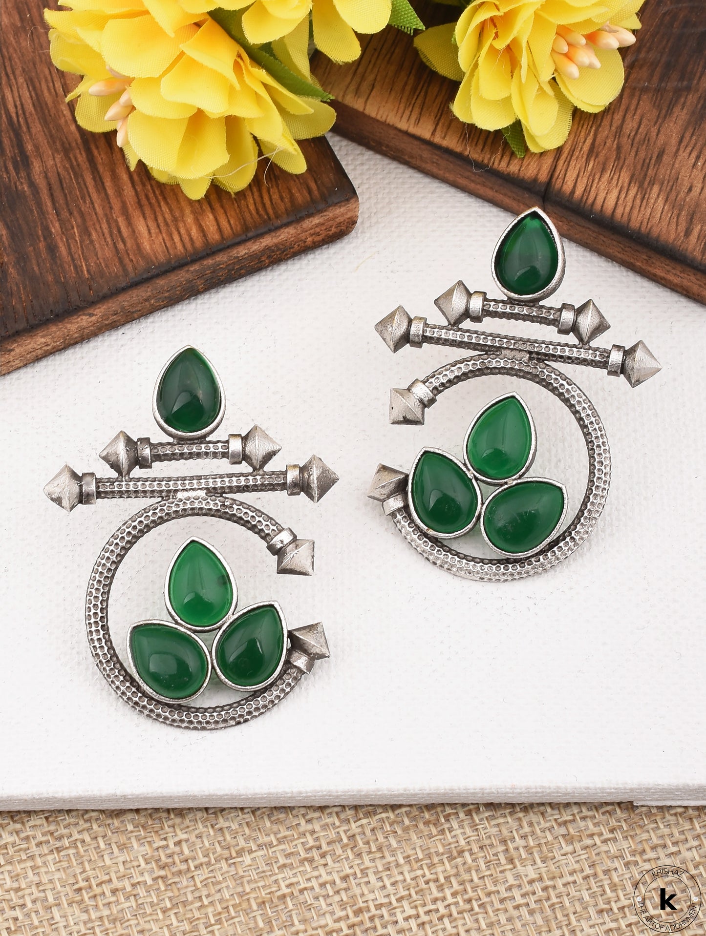 Aadhya Circular Stud Earrings - wxo