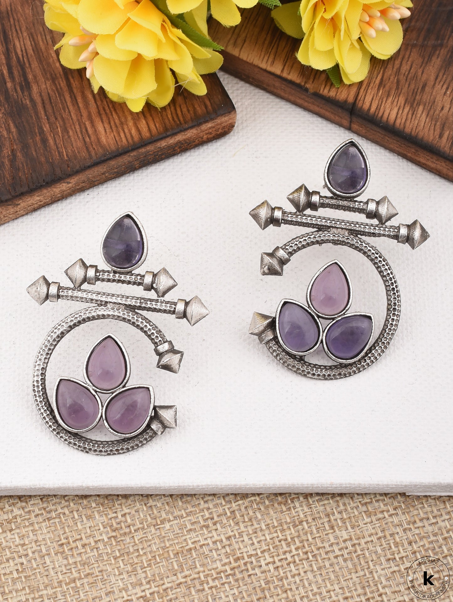 Aadhya Circular Stud Earrings - wxo
