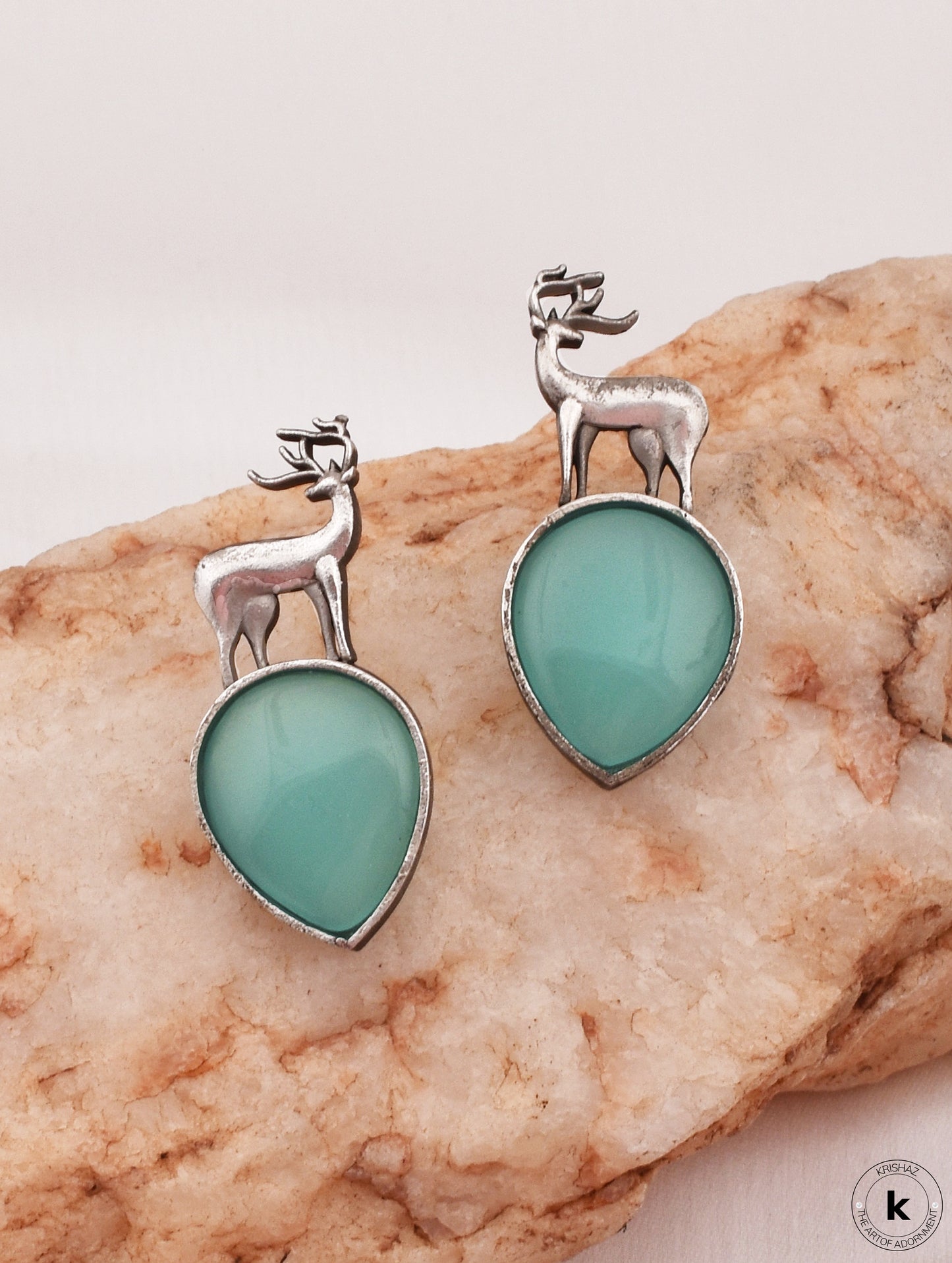 Deer Drop Stud Earrings - wxo