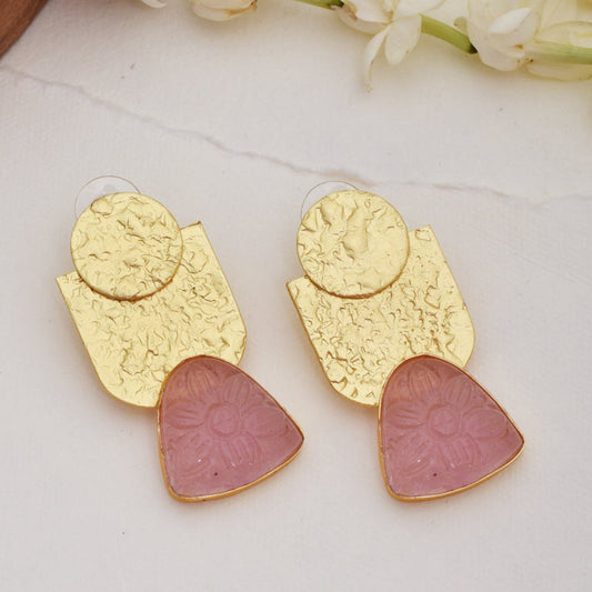 Avantika Matte Gold Stud Earrings