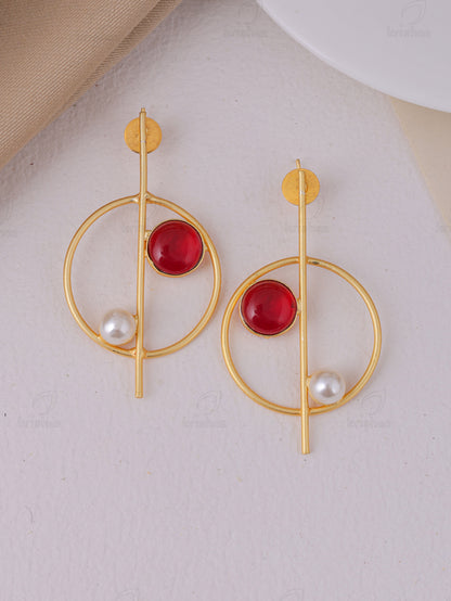 Galaxy Gold Stud Earrings