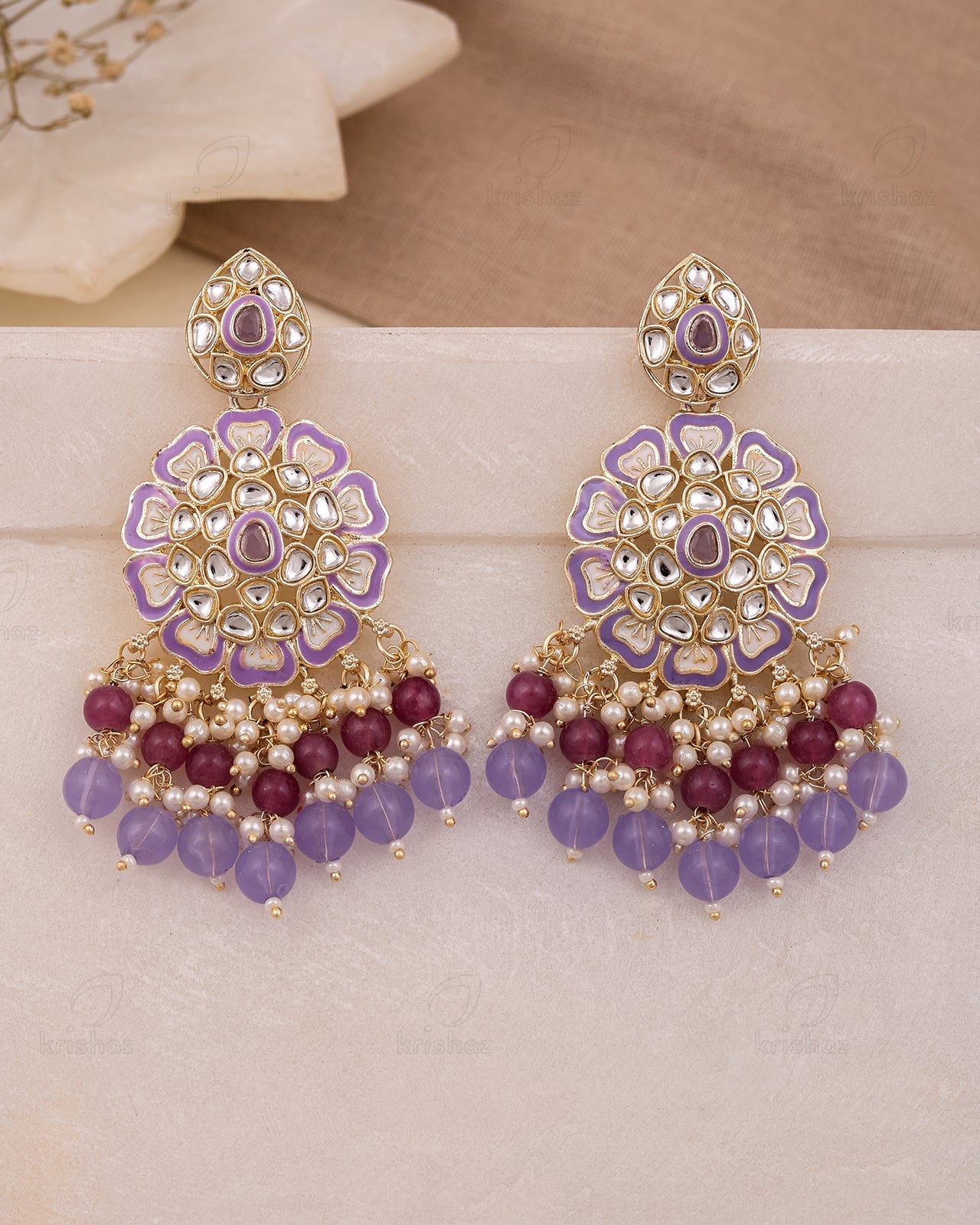 Muskan Kundan Dangle Earrings