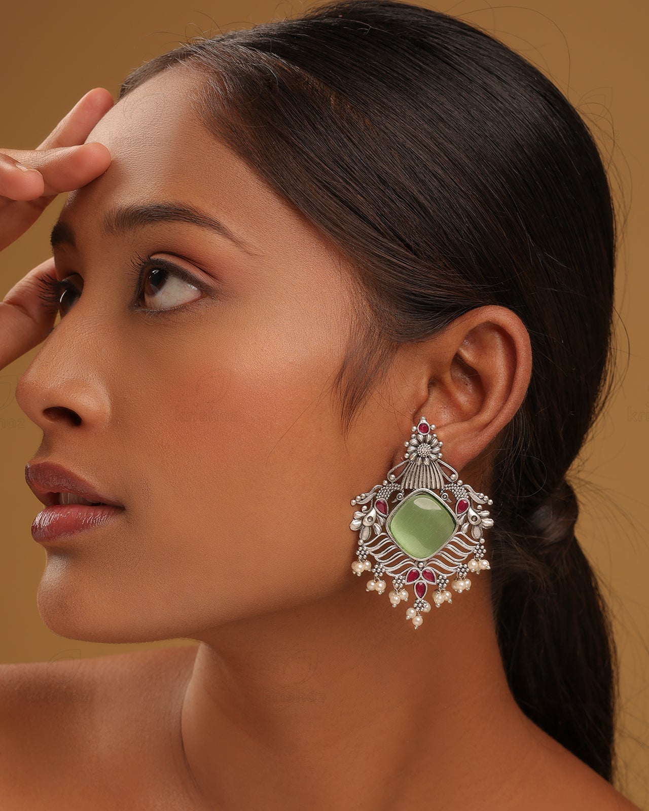 Mishti Floral Dangler Earrings