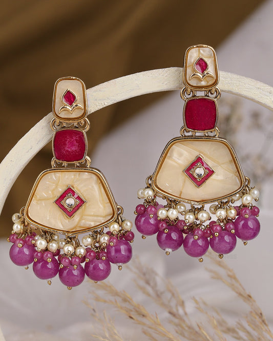 Roopam Kundan Dangler Earrings