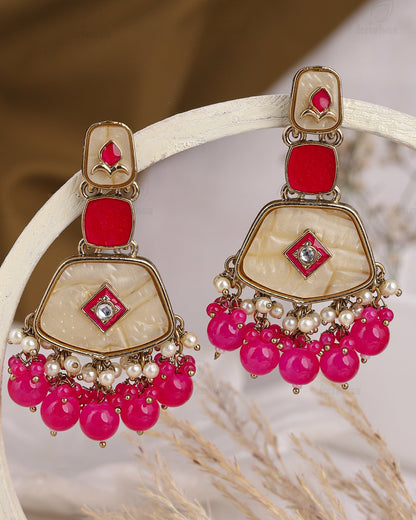 Roopam Kundan Dangler Earrings