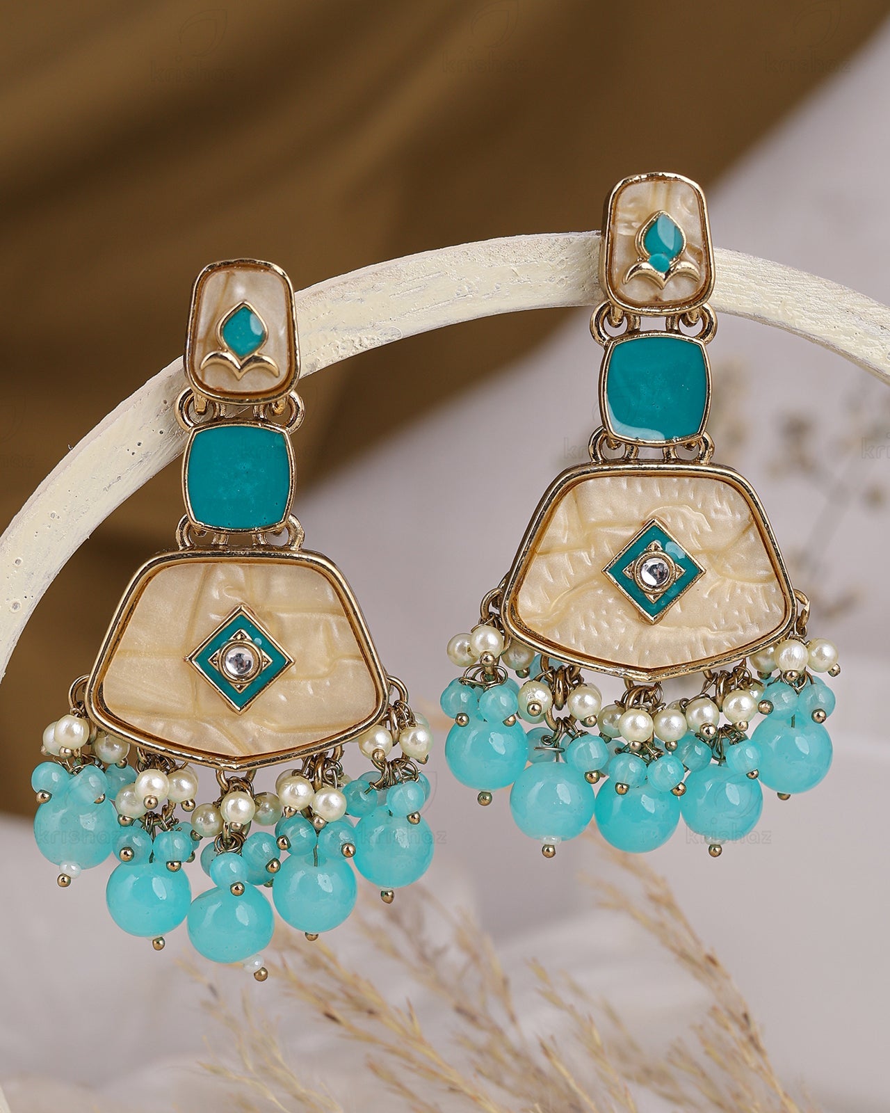 Roopam Kundan Dangler Earrings