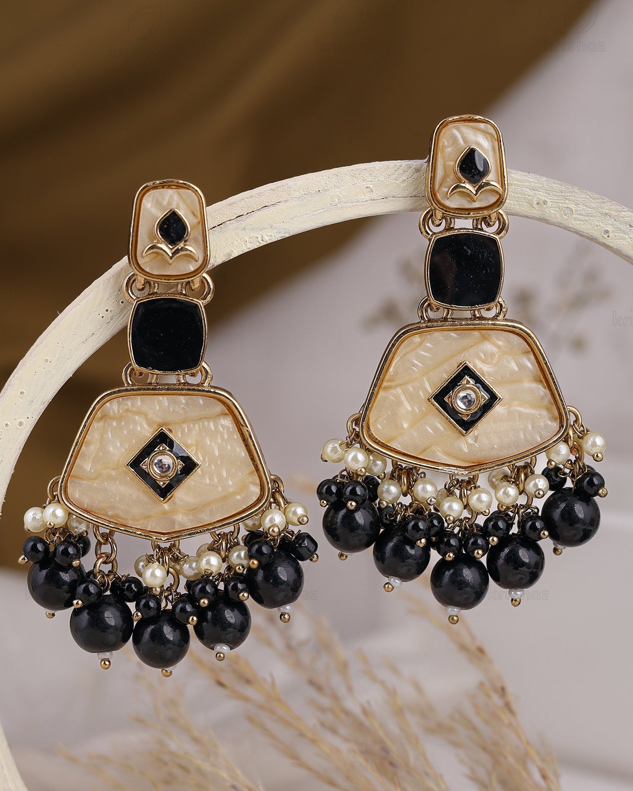 Roopam Kundan Dangler Earrings