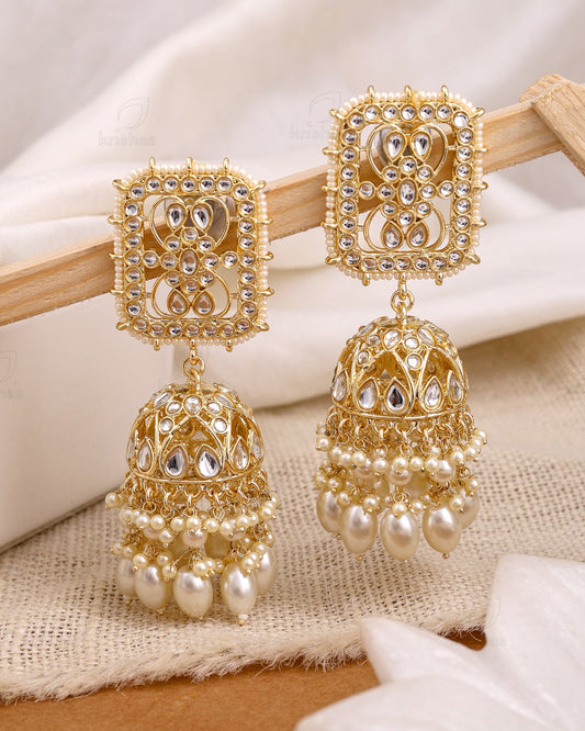 Eshwari Kundan Jhumki Earrings