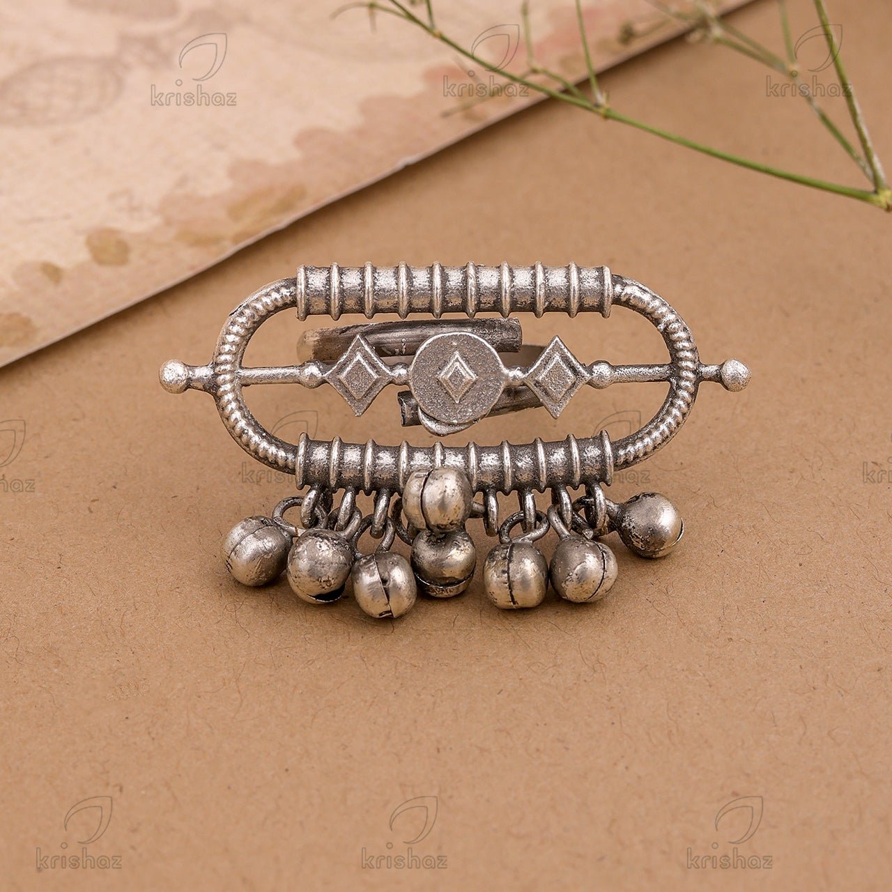 Moksha Silver Look Alike Adjustable Finger Ring