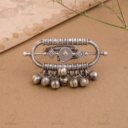 Moksha Silver Look Alike Adjustable Finger Ring