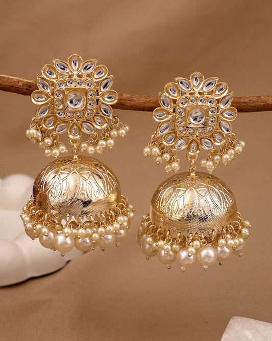Bhavani Kundan Jhumki Earrings