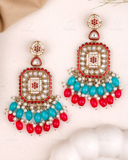 Pranali Kundan Dangler Earrings