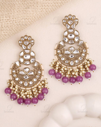 Priyanka Kundan Dangler Earrings