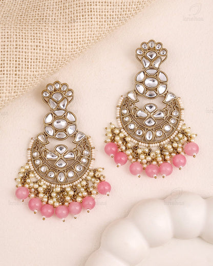 Priyanka Kundan Dangler Earrings