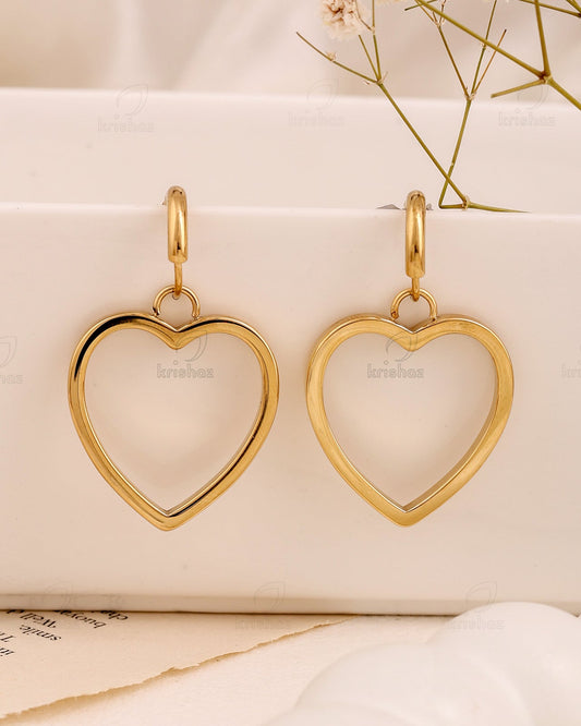 Heart Fashionable Hoop Earrings