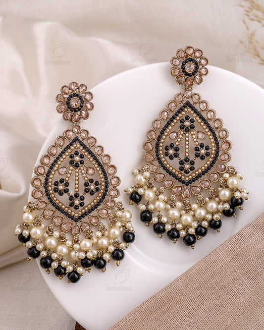 Nikhat Pakistani Kundan Dangler Earrings