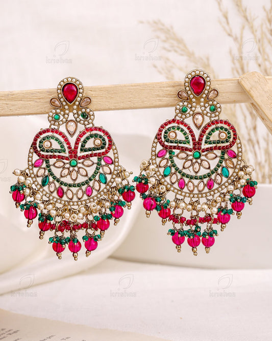 Ruhana Pakistani Kundan Dangler Earrings