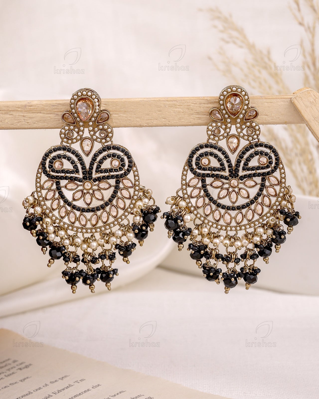 Ruhana Pakistani Kundan Dangler Earrings