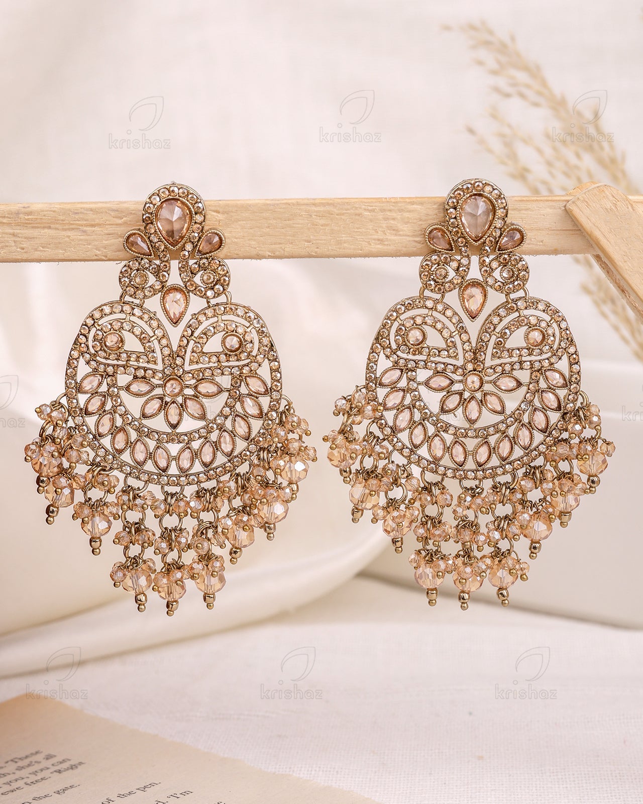 Ruhana Pakistani Kundan Dangler Earrings
