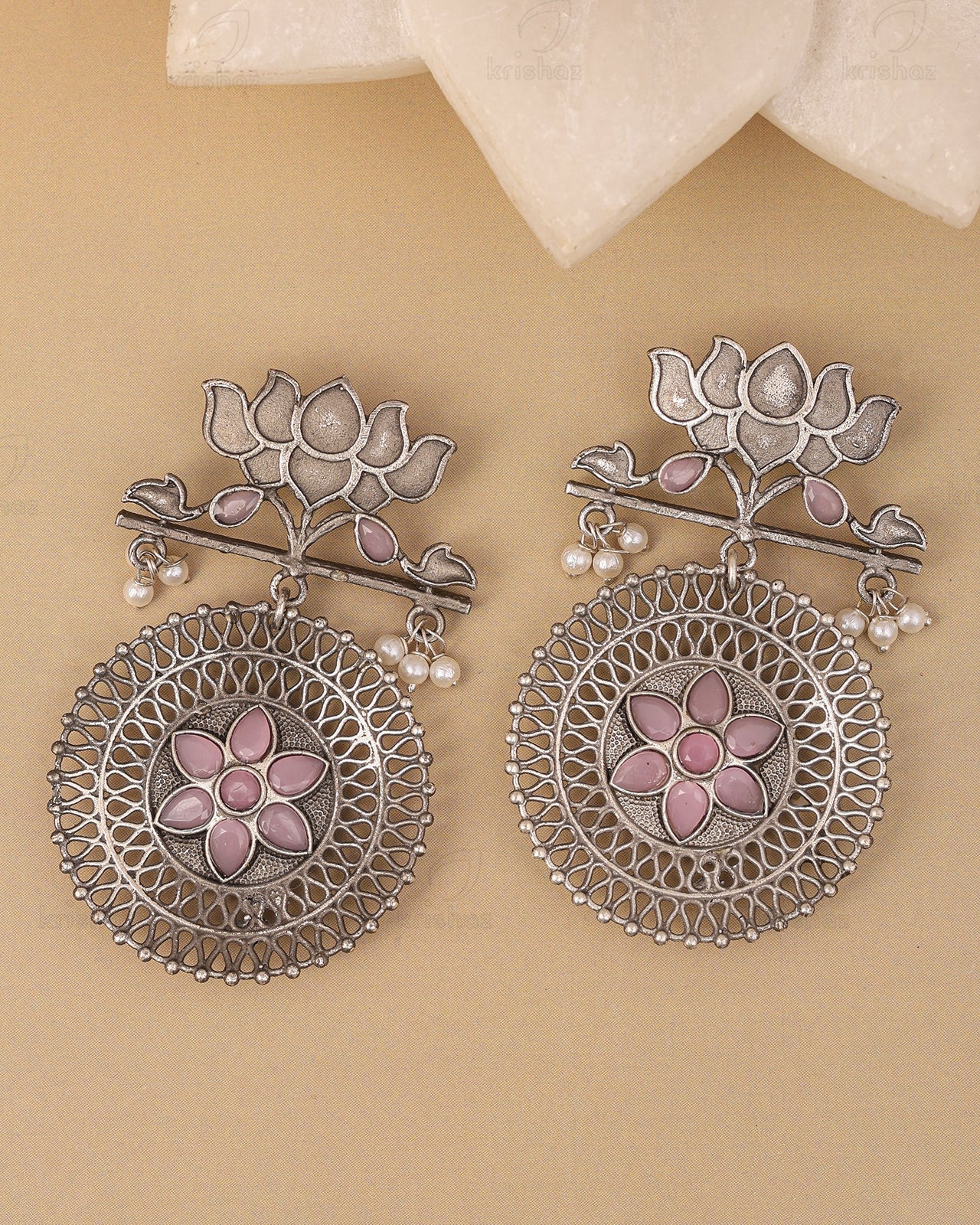 Lotus Dangler Earring