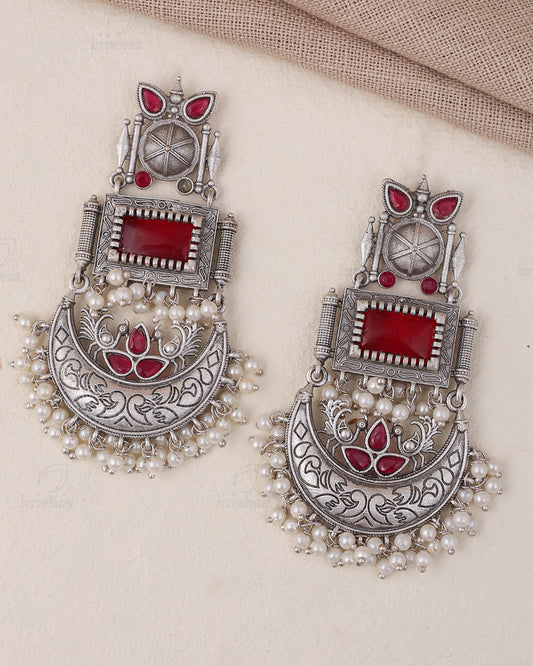 Noor Peacock Dangler Earrings
