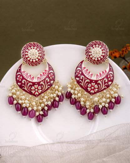 Pranjal Kundan Dangler Earrings