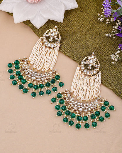 Wahida Kundan Dangler Earrings - RANG