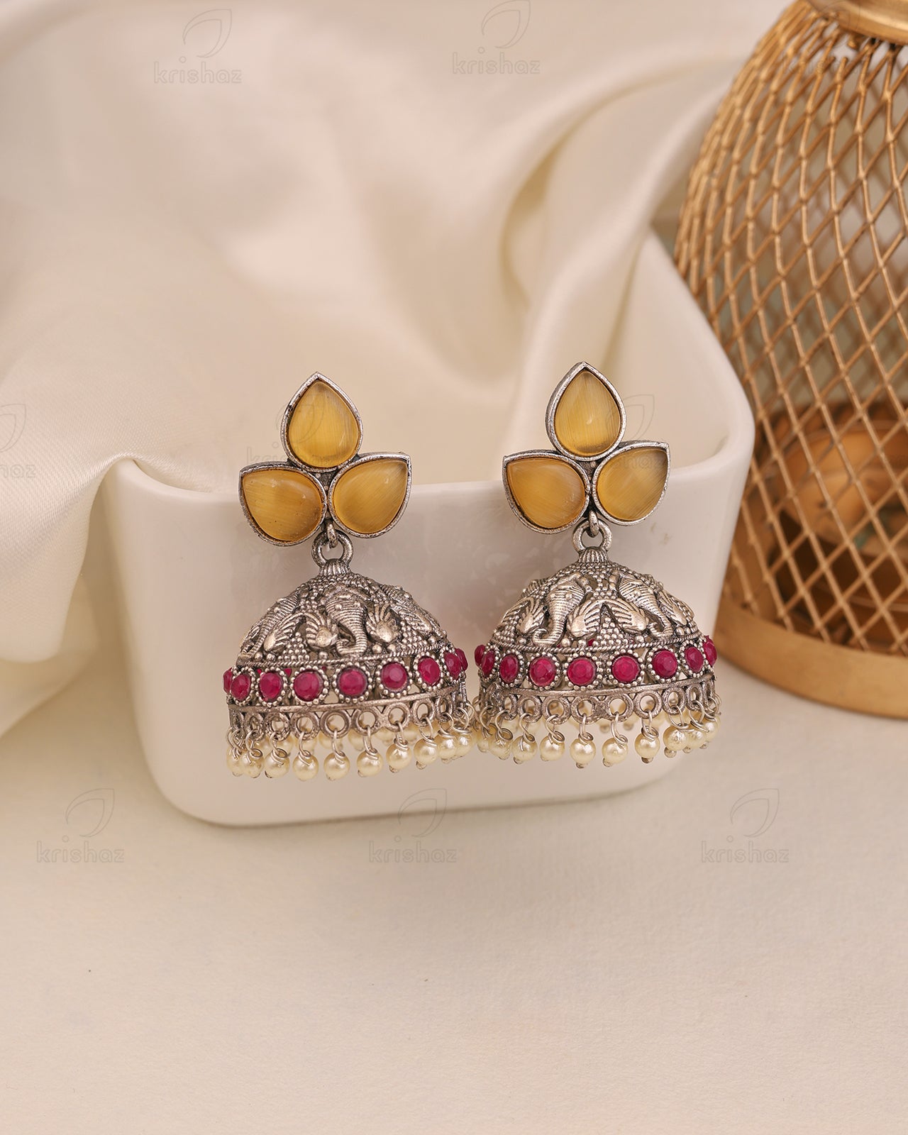 Mayuksh Jhumki Earrings