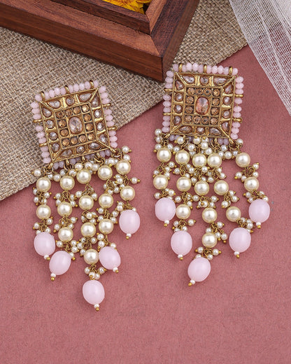 Firoz Kundan Dangler Earrings - RANG