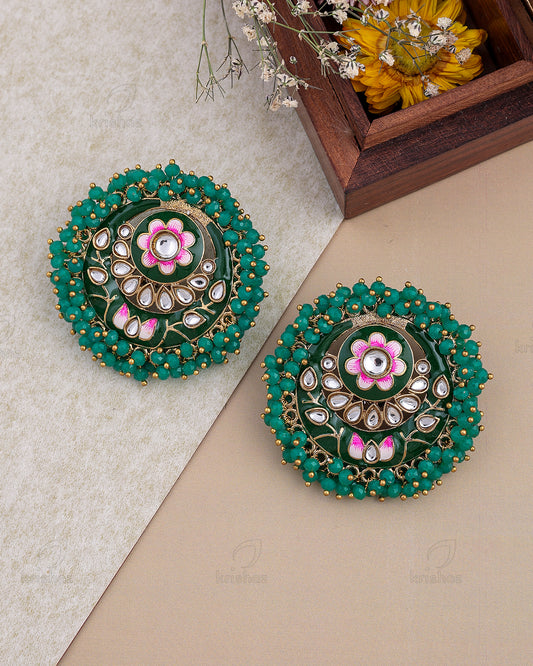 Gulaab Kundan Stud Earrings - RANG