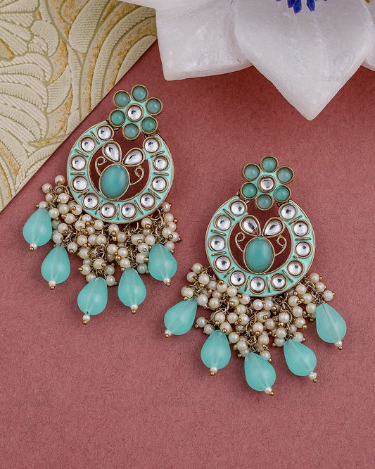 Sahar Kundan Dangler Earrings - RANG