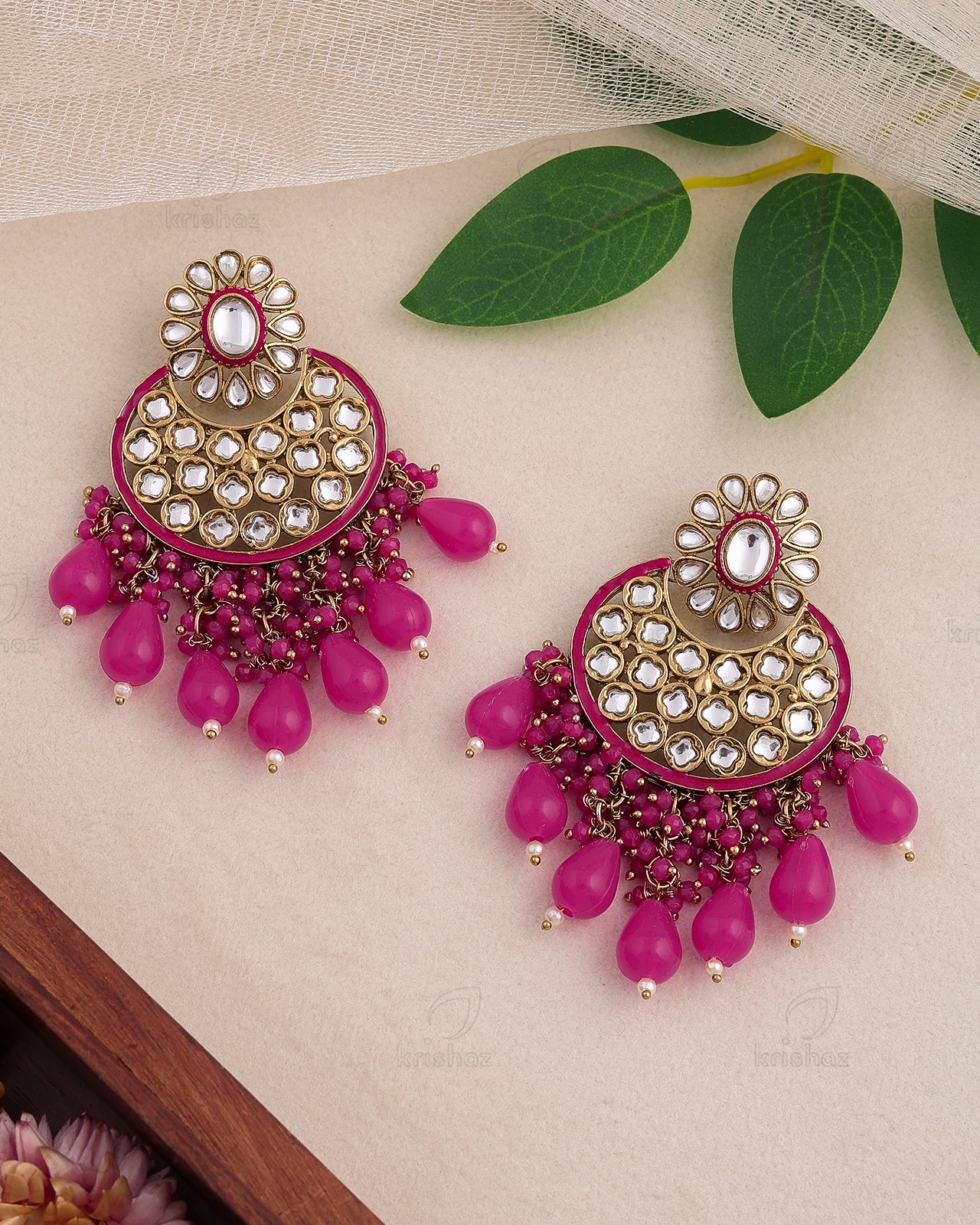 Rehmat Kundan Dangler Earrings - RANG