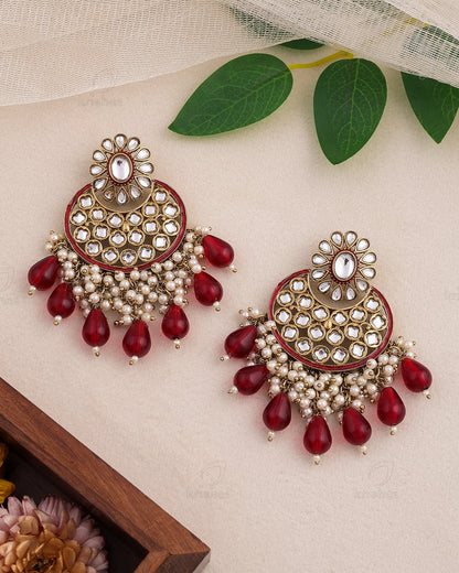 Rehmat Kundan Dangler Earrings - RANG