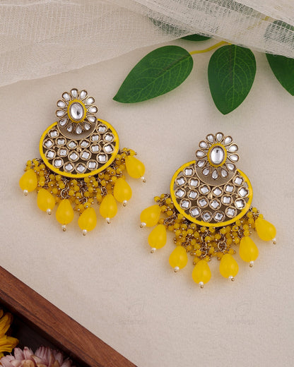 Rehmat Kundan Dangler Earrings - RANG