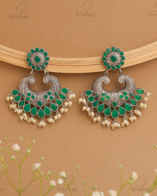 Saanjh Floral Dangler Earrings