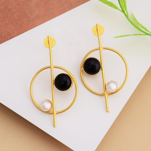 Galaxy Gold Stud Earrings